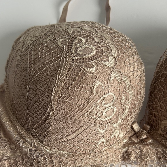 Rene Rofe Women's Brown Lace Demi Lightly‎ Padded Bra 36C NWT - Picture 5 of 9